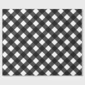 白黒ギンガム ラッピングペーパー (フラット)