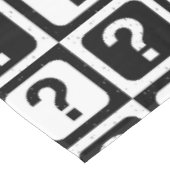 白黒クエスチョンマークリドルブロックモノグラム テーブルクロス (アングル)
