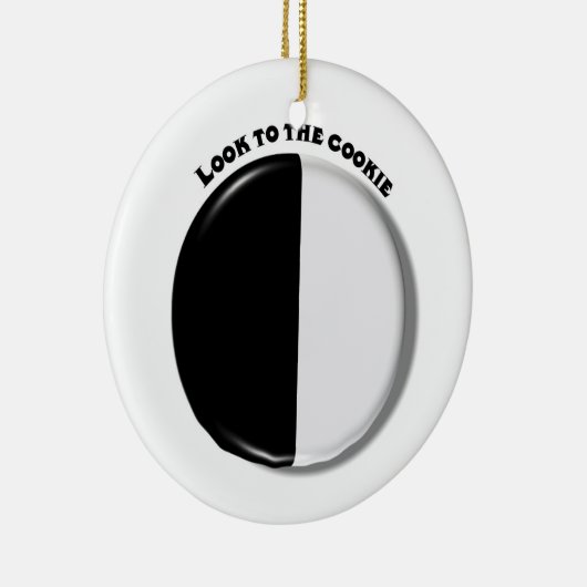 白黒クッキーのオーナメントに見て下さい セラミックオーナメント (右)