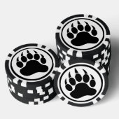 白黒クマの足型ポーカーチップ ポーカーチップ (積み重ね)
