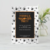 白黒クモクモの巣ハローウィンパーティ 招待状 (スタンド正面)