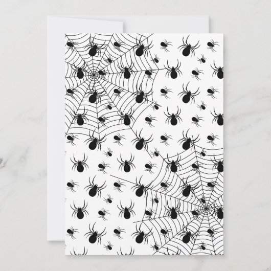 白黒クモクモの巣ハローウィンパーティ 招待状 (裏面)