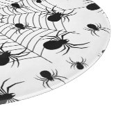 白黒クモクモクモの巣ハロウィンパターン カッティングボード (角)