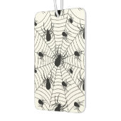 白黒クモクモクモの巣ハロウィンパターン カーエアーフレッシュナー (左)