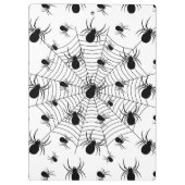 白黒クモクモクモの巣ハロウィンパターン クリップボード (裏面)