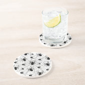 白黒クモクモクモの巣ハロウィンパターン コースター (側面)