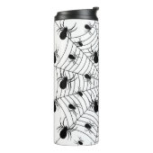 白黒クモクモクモの巣ハロウィンパターン タンブラー (回転左)