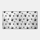 白黒クモクモクモの巣ハロウィンパターン デスクマット (正面)