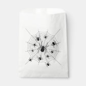 白黒クモクモクモの巣ハロウィンパターン フェイバーバッグ (正面)