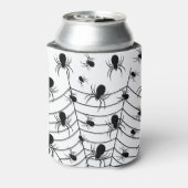 白黒クモクモクモの巣ハロウィンパターン 缶クーラー (缶裏面)