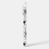 白黒クモクモクモの巣ハロウィンパターン iPhoneケース (左側面)