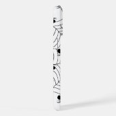 白黒クモクモクモの巣ハロウィンパターン iPhoneケース (右側面)