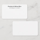 白黒クラシカルはっきりした文字エレガントファミリー ノートカード (正面/裏面)