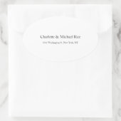 白黒クラシカルはっきりした文字エレガントファミリー 楕円形シール (バッグ)