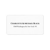 白黒クラシカルミニマルエレガント主義ファミリー ラベル (正面)