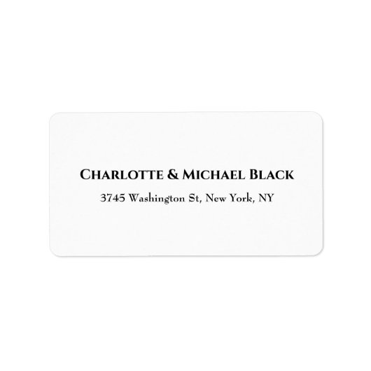 白黒クラシカルミニマルエレガント主義ファミリー ラベル (正面)