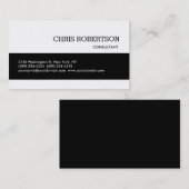 白黒クラシカル普通標準名刺 名刺 (正面/裏面)