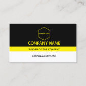 白黒クラシックとイエロー名刺 名刺 (正面)