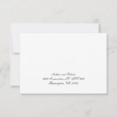 白黒クラシックな結婚式 出欠カード (裏面)