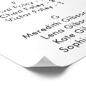 白黒クラシックの座席表 ポスター (角)