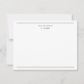 白黒クラシックの机からの ノートカード (正面)