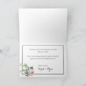 白黒クラシックの結婚サンキューカード サンキューカード (内部)