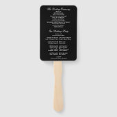 白黒クラシックアールデコ結婚式 プログラム ハンドファン (裏面)