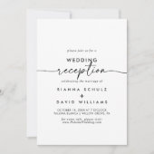 白黒クラシックウェディングレセプション 招待状 (正面)