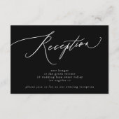 白黒クラシックウェディングレセプション 招待状 (正面)