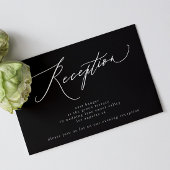 白黒クラシックウェディングレセプション 招待状