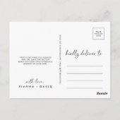 白黒クラシックサンキュー ポストカード (裏面)