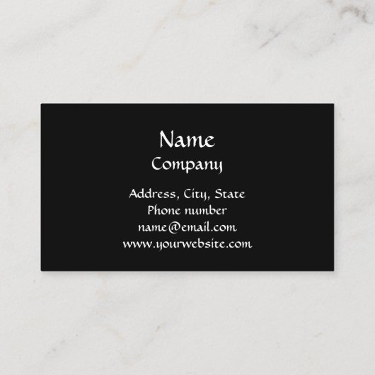 白黒クラシックシェブロンストライプモノグラム 名刺 (裏面)