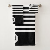 白黒クラシックストライプモノグラム バスタオルセット (インサイチュ)