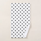 白黒クラシックスポットバスルーム用タオルのセット バスタオルセット (ハンドタオル)