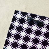 白黒クラシックダイヤモンドパターンモノグラム ビーチタオル (インサイチュ)