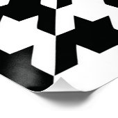 白黒クラシックチェッ千鳥格子のク ポスター (コーナー)