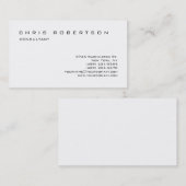 白黒クラシックトレンディー魅力的名刺 名刺 (正面/裏面)