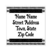 白黒クラシックハーレクインダイアモンドアーガイル セルフインキングスタンプ (デザイン)