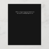 白黒クラシックバジェット結婚式招待状フライ チラシ (裏面)