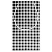 白黒クラシックバッファローチェックパターン スモールペーパーバッグ (裏面)