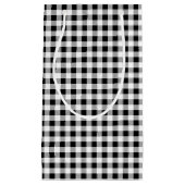 白黒クラシックバッファローチェックパターン スモールペーパーバッグ (正面)