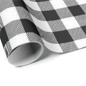 白黒クラシックバッファローチェックパターン ラッピングペーパー (ロールコーナー)