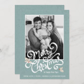 白黒クラシックフィルタ写真クリスマスカード シーズンカード (正面/裏面)