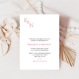 白黒クラシックミニマ結婚リスト 招待状