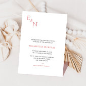 白黒クラシックミニマ結婚リスト 招待状