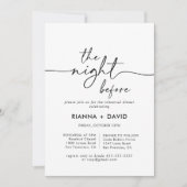 白黒クラシックリハーサルディナー前の夜 招待状 (正面)