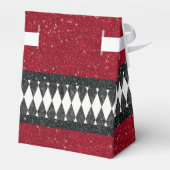 白黒クラシックレッドハーレクインダイアモンドアーガイル フェイバーボックス (裏面サイド)