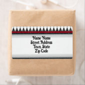 白黒クラシックレッドハーレクインダイアモンドアーガイル ラベル (インサイチュ)