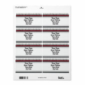 白黒クラシックレッドハーレクインダイアモンドアーガイル ラベル (フルシート)