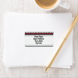 白黒クラシックレッドハーレクインダイアモンドアーガイル ラベル